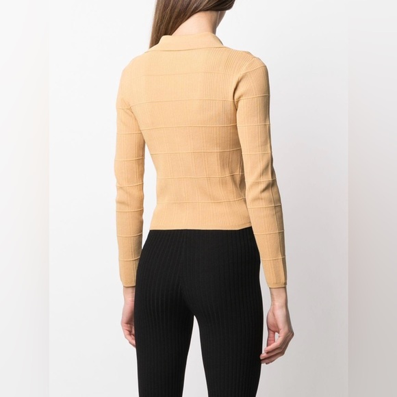NWT SANDRO PARIS Suzie Cardigan - Camel Yellow - Picture 4 of 8
